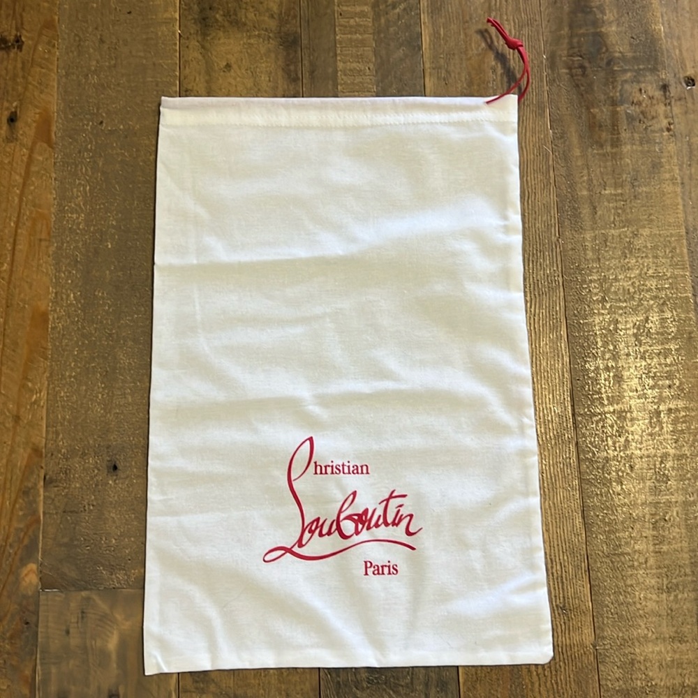 CHRISTIAN LOUBOUTIN shoe dust bag - NEW 14”x9.5” - A